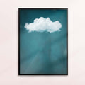 Deep Teal Moody Cloud Print - Captivating & Surreal Wall Art