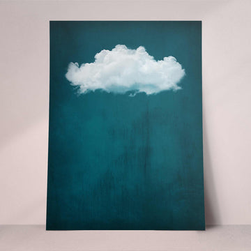 Deep Teal Moody Cloud Print - Captivating & Surreal Wall Art