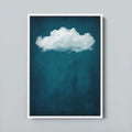 Deep Teal Moody Cloud Print - Captivating & Surreal Wall Art