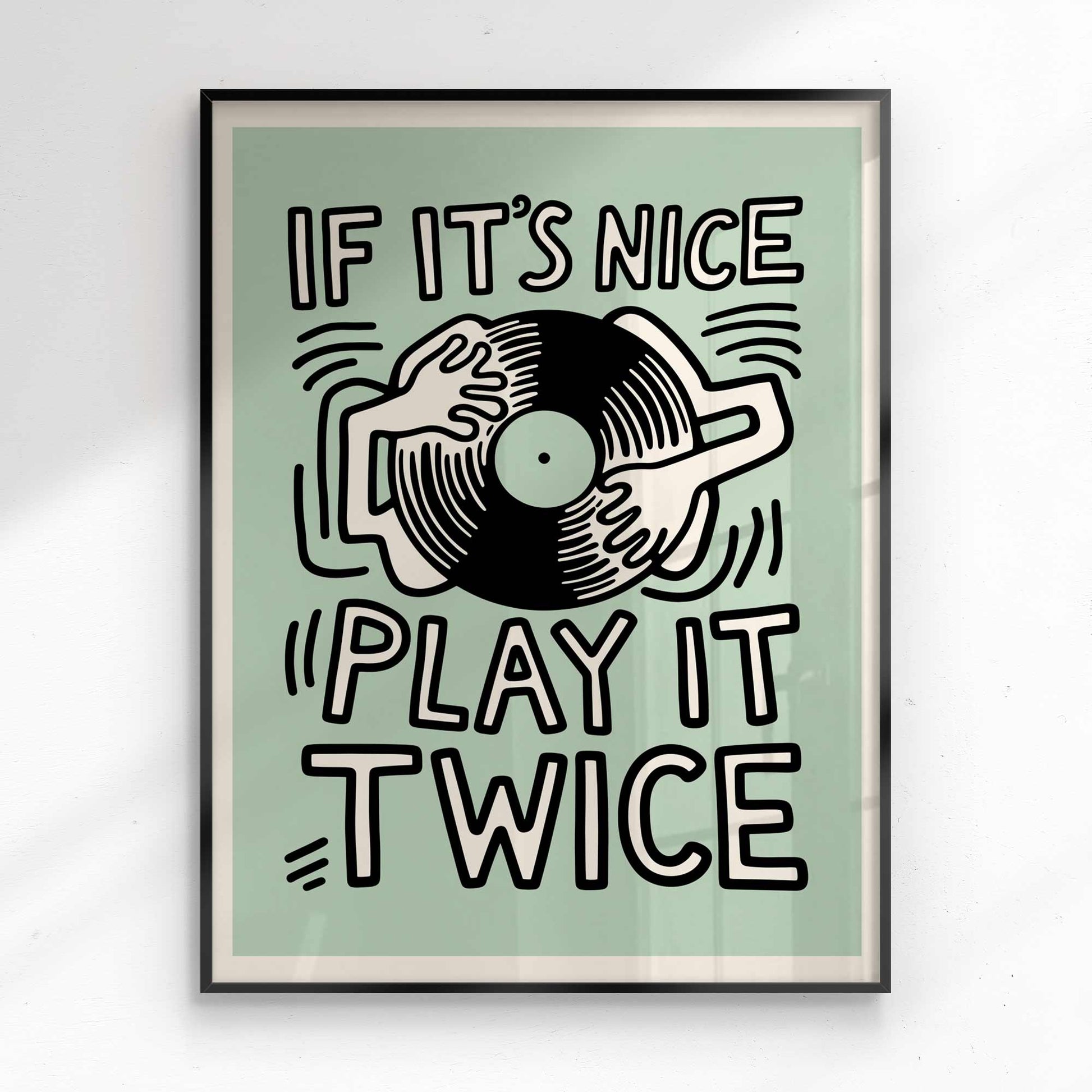 play it twice, minimalistic poster, minimalistic decor, exhibition vintage, french poster, mid century wall art, modern aesthetic, music lover gifts, neutral wall art, retro groovy print, retro poster, trendy poster print, trendy wall art