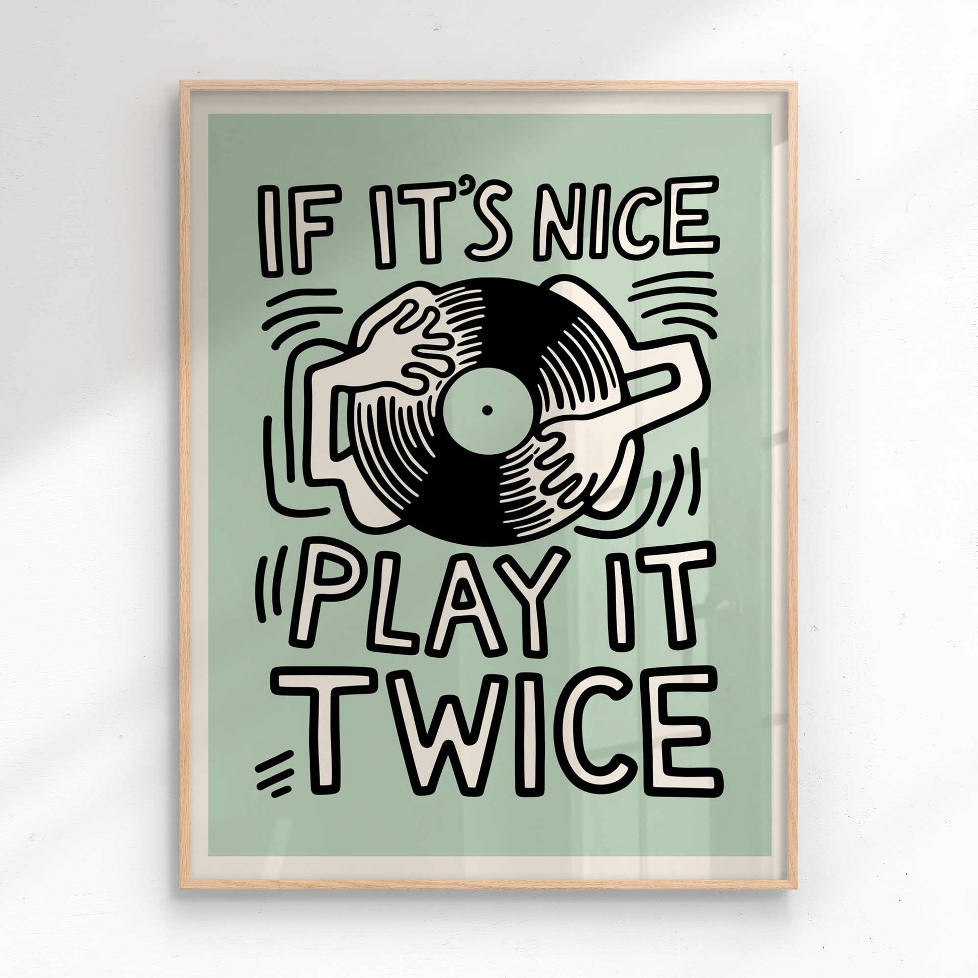 play it twice, minimalistic poster, minimalistic decor, exhibition vintage, french poster, mid century wall art, modern aesthetic, music lover gifts, neutral wall art, retro groovy print, retro poster, trendy poster print, trendy wall art