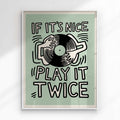 play it twice, minimalistic poster, minimalistic decor, exhibition vintage, french poster, mid century wall art, modern aesthetic, music lover gifts, neutral wall art, retro groovy print, retro poster, trendy poster print, trendy wall art