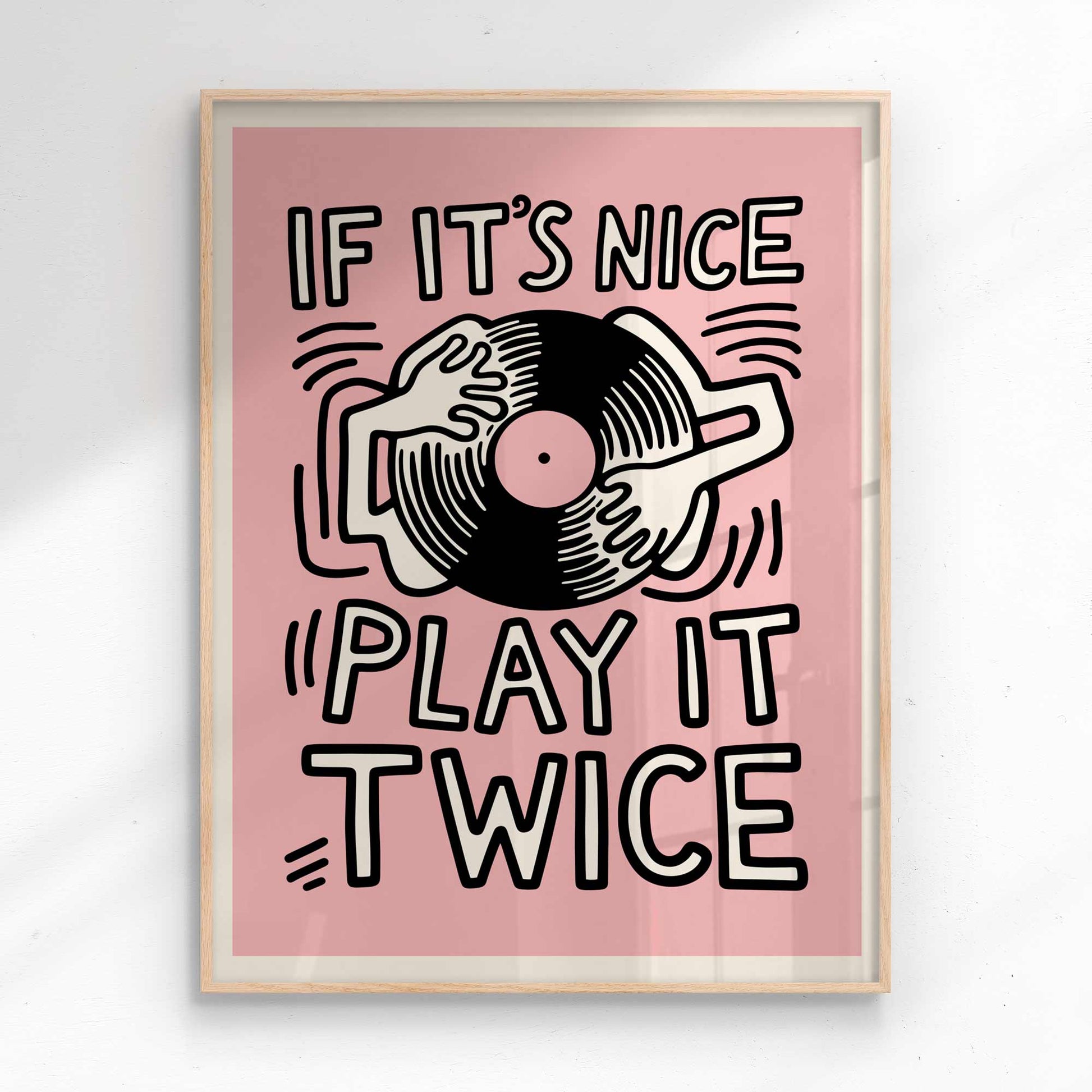 play it twice, minimalistic poster, minimalistic decor, exhibition vintage, french poster, mid century wall art, modern aesthetic, music lover gifts, neutral wall art, retro groovy print, retro poster, trendy poster print, trendy wall art