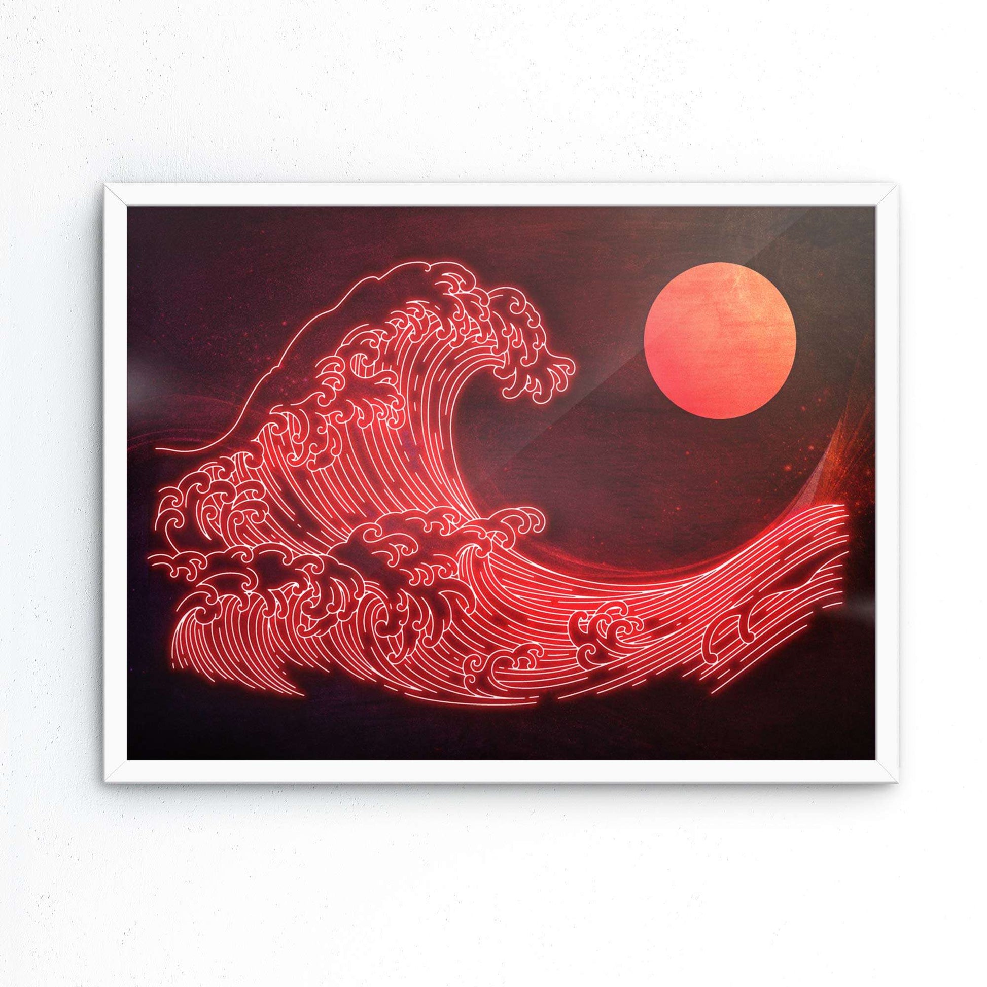 Japan Neon Wave framed print