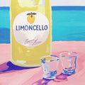 Close-up of the Limoncello poster’s vibrant lemons and typography
