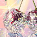 Disco Glitter Mirror Ball Cherries Wall Art