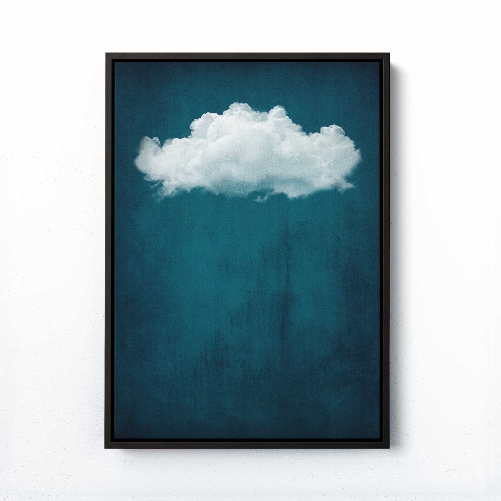 Deep Teal Moody Cloud Print - Captivating & Surreal Wall Art