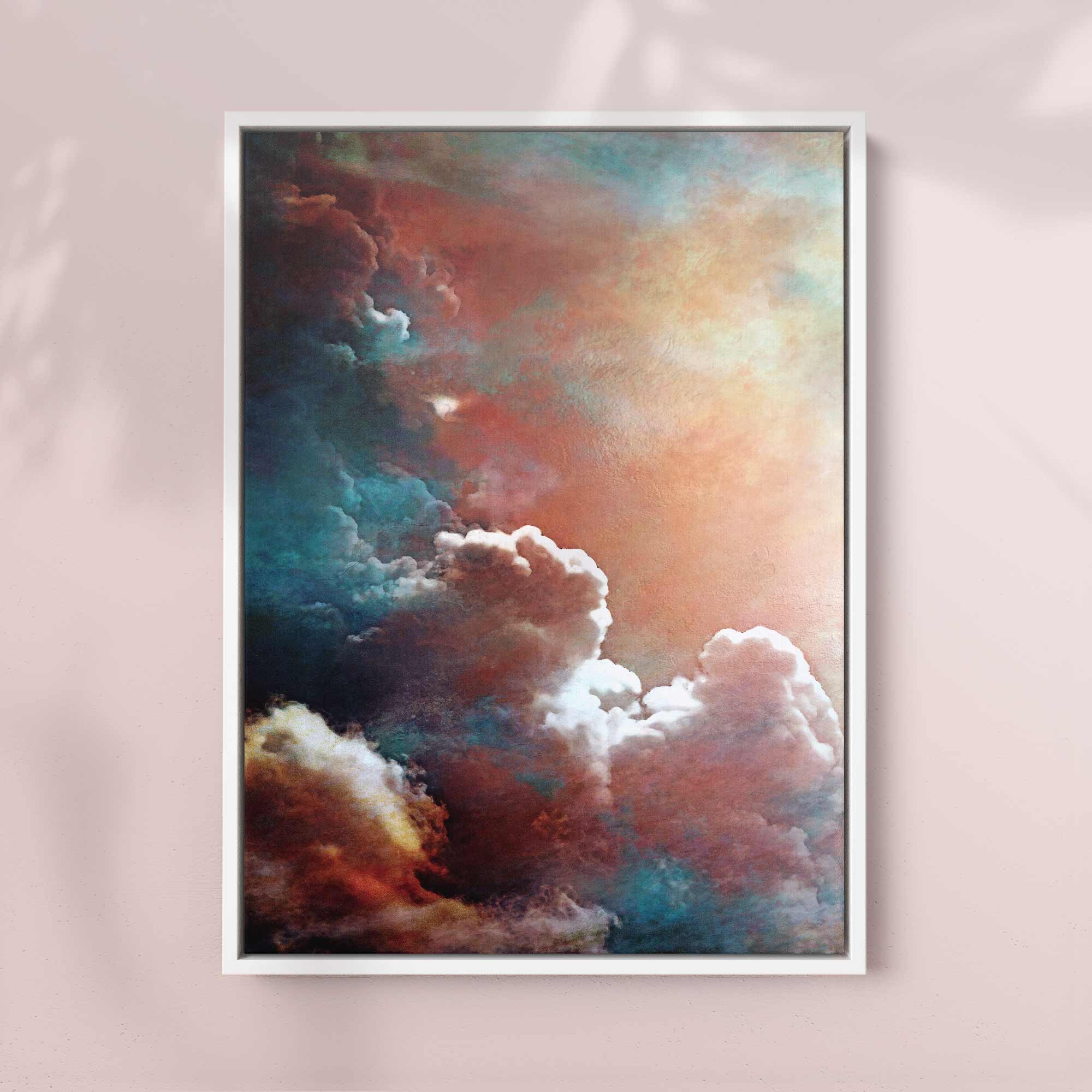 Dramatic Cloud Print - Captivating Blue & Orange Surreal Art