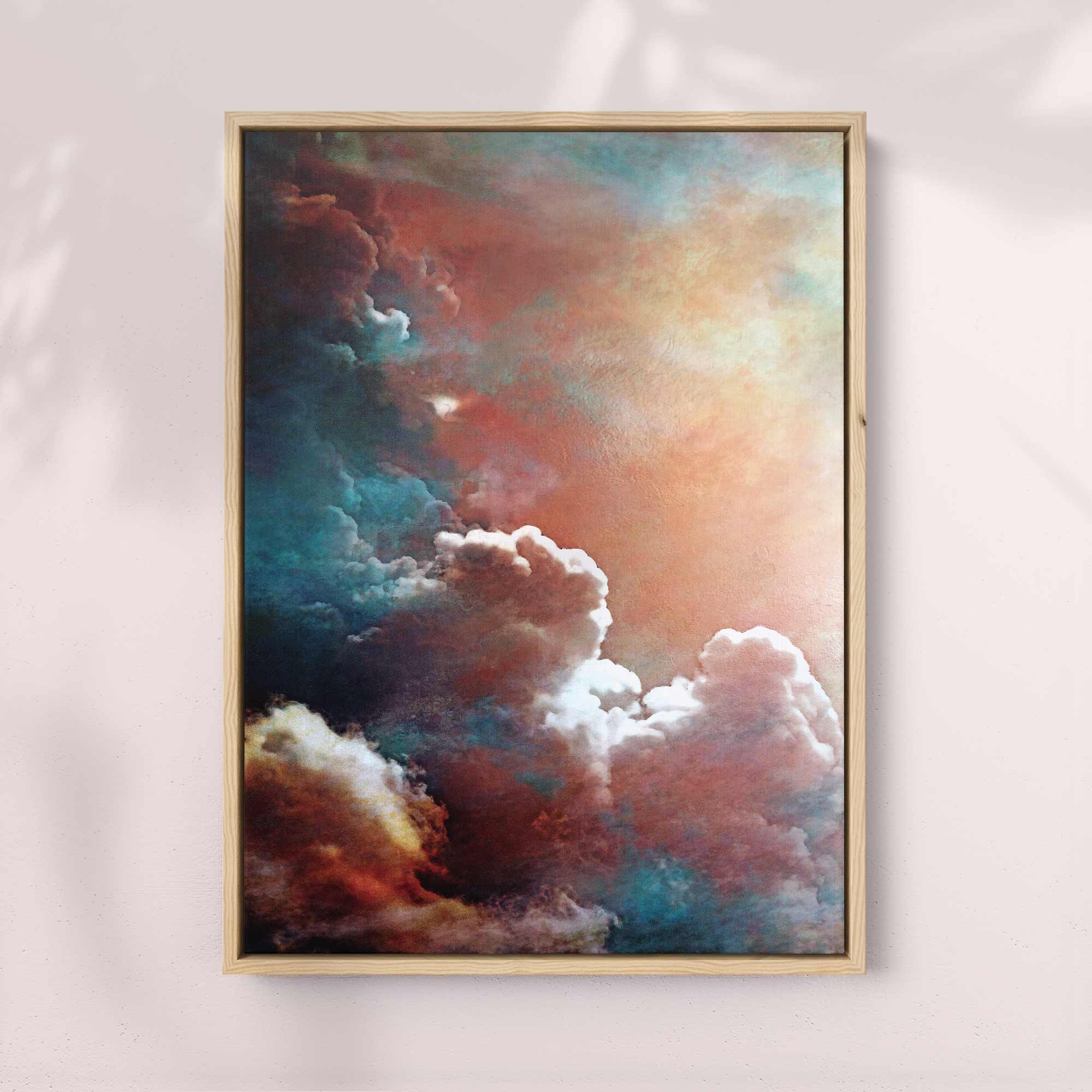 Dramatic Cloud Print - Captivating Blue & Orange Surreal Art