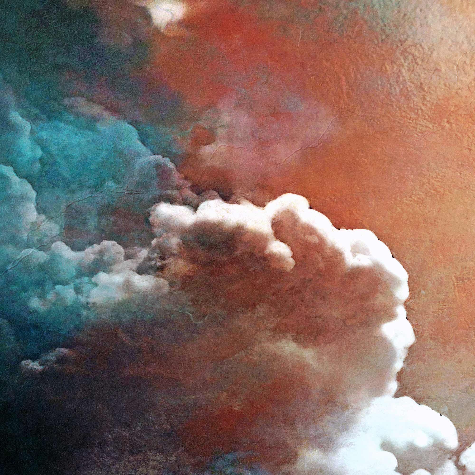 Dramatic Cloud Print - Captivating Blue & Orange Surreal Art