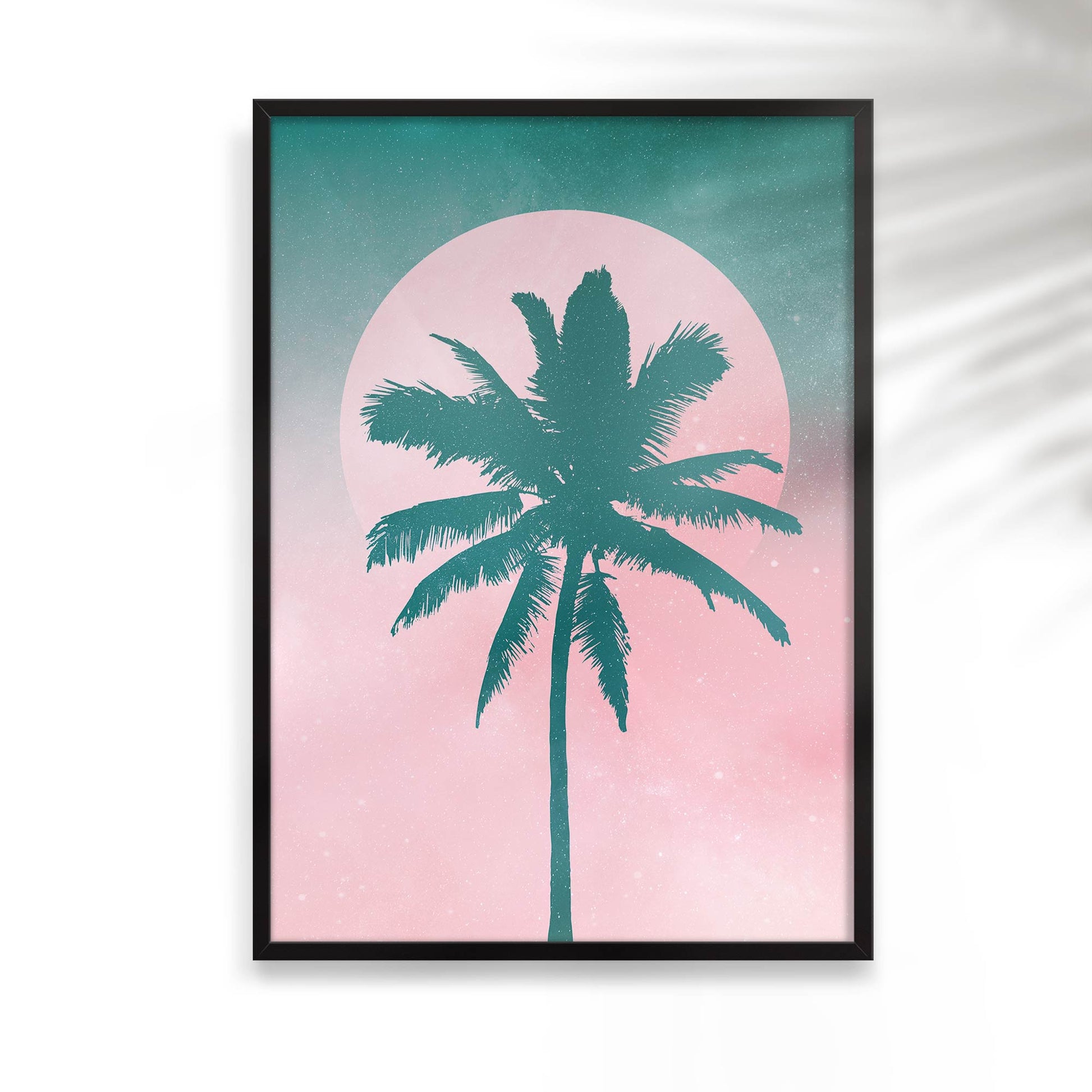 Arabian Sunset Palm Tree Print | Serene Tropical Wall Art 