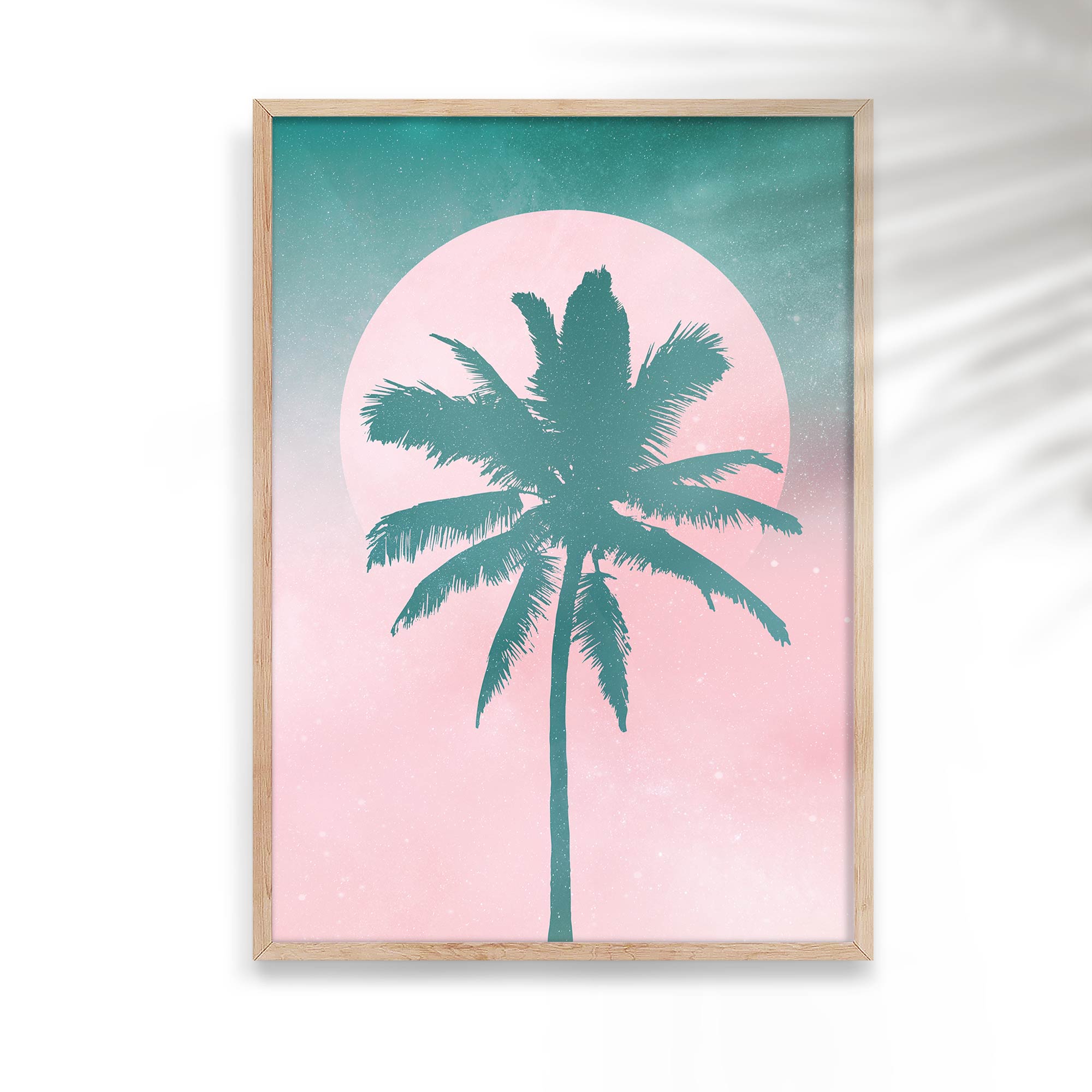 Arabian Sunset Palm Tree Print | Serene Tropical Wall Art 