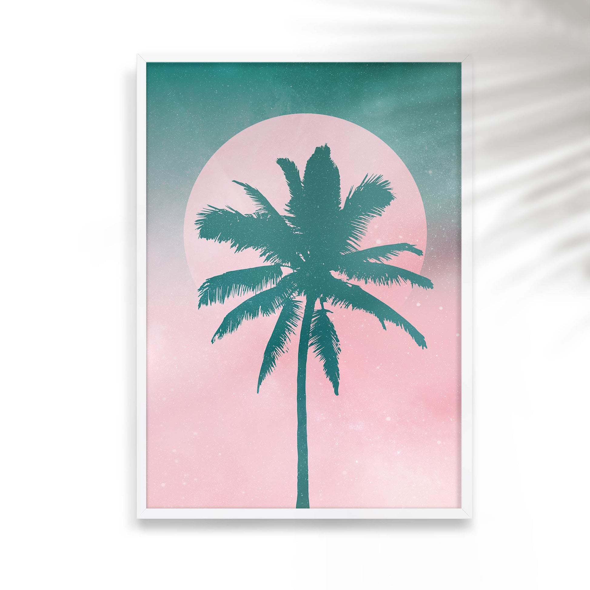 Arabian Sunset Palm Tree Print | Serene Tropical Wall Art 