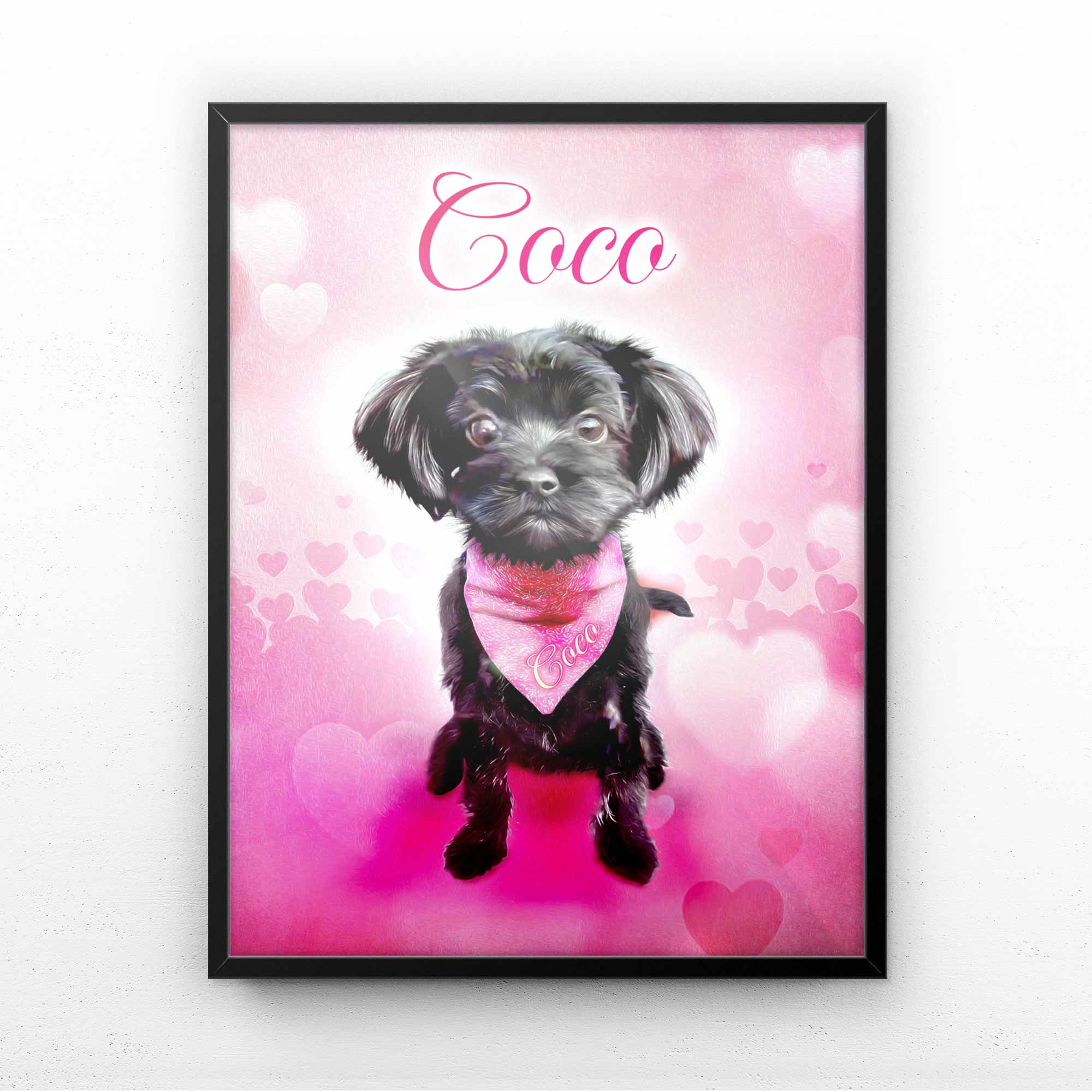 Custom dog canvas sales art