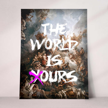 THE WORLD IS OURS PRINT - Rococo Opulence Meets Bold Street Art