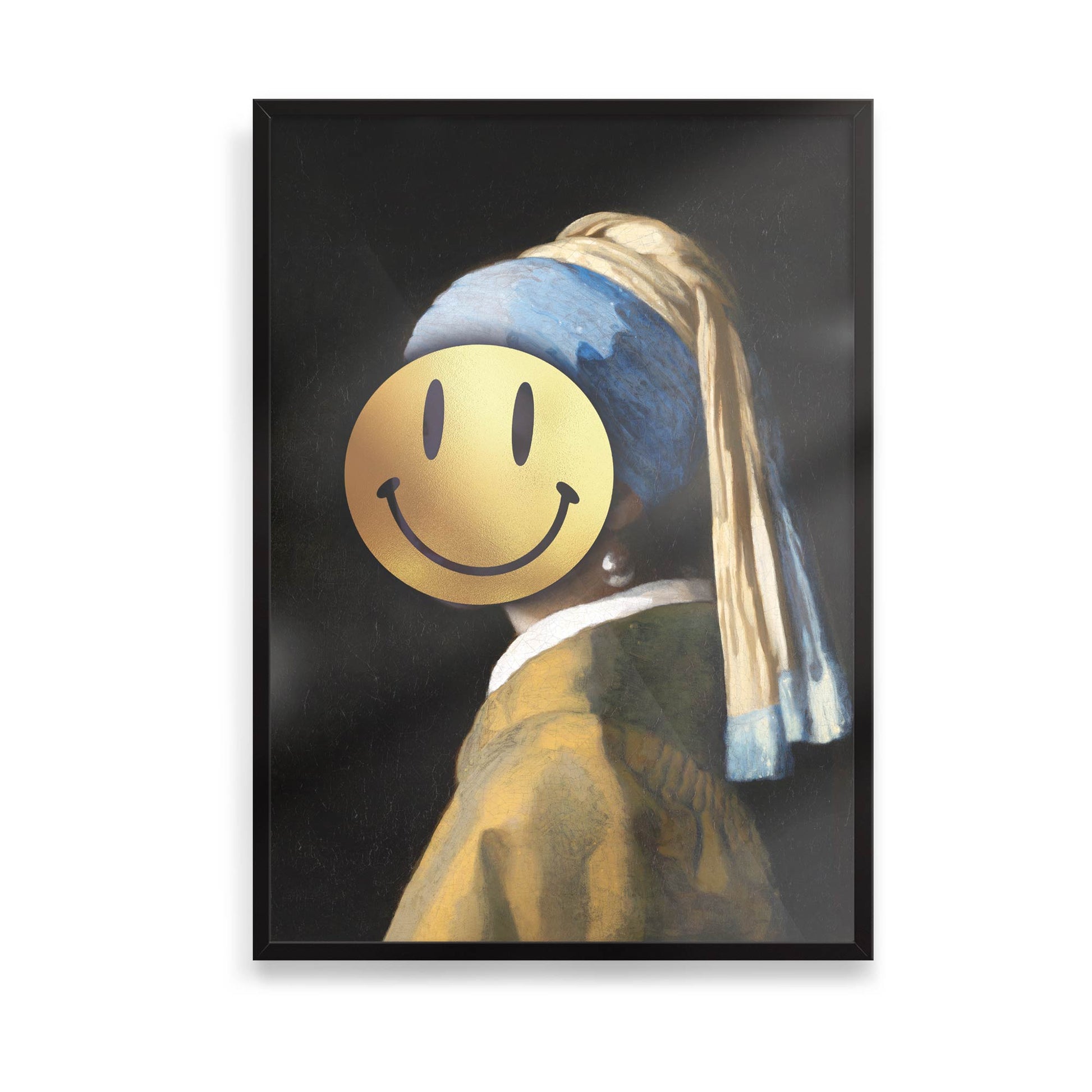 Girl with a Pearl Earring" Gold Foil Print | Retro Wall Art 