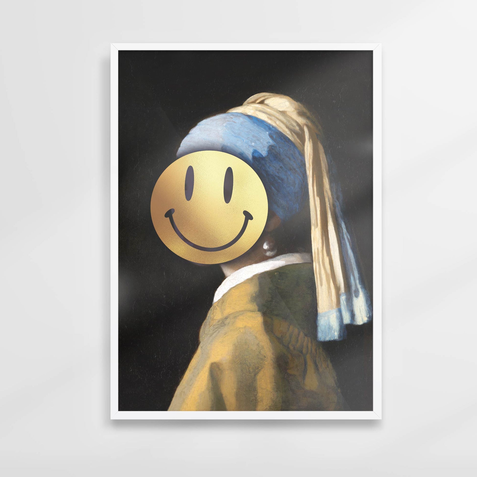 Girl with a Pearl Earring" Gold Foil Print | Retro Wall Art 