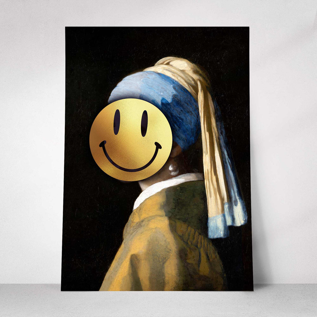 Girl with a Pearl Earring" Gold Foil Print | Retro Wall Art 