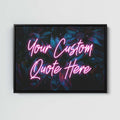 TROPICAL NEON CUSTOM QUOTE PRINT - Modern Tropical Wall Art with Neon Text
