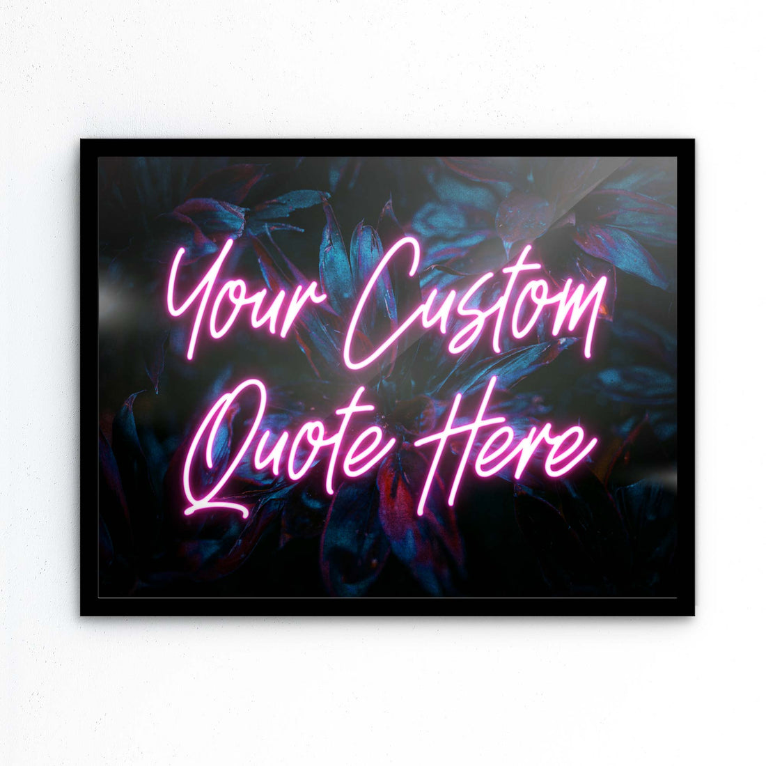 TROPICAL NEON CUSTOM QUOTE PRINT - Modern Tropical Wall Art with Neon Text
