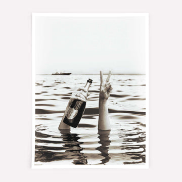 CHAMPAGNE & SALTWATER PRINT