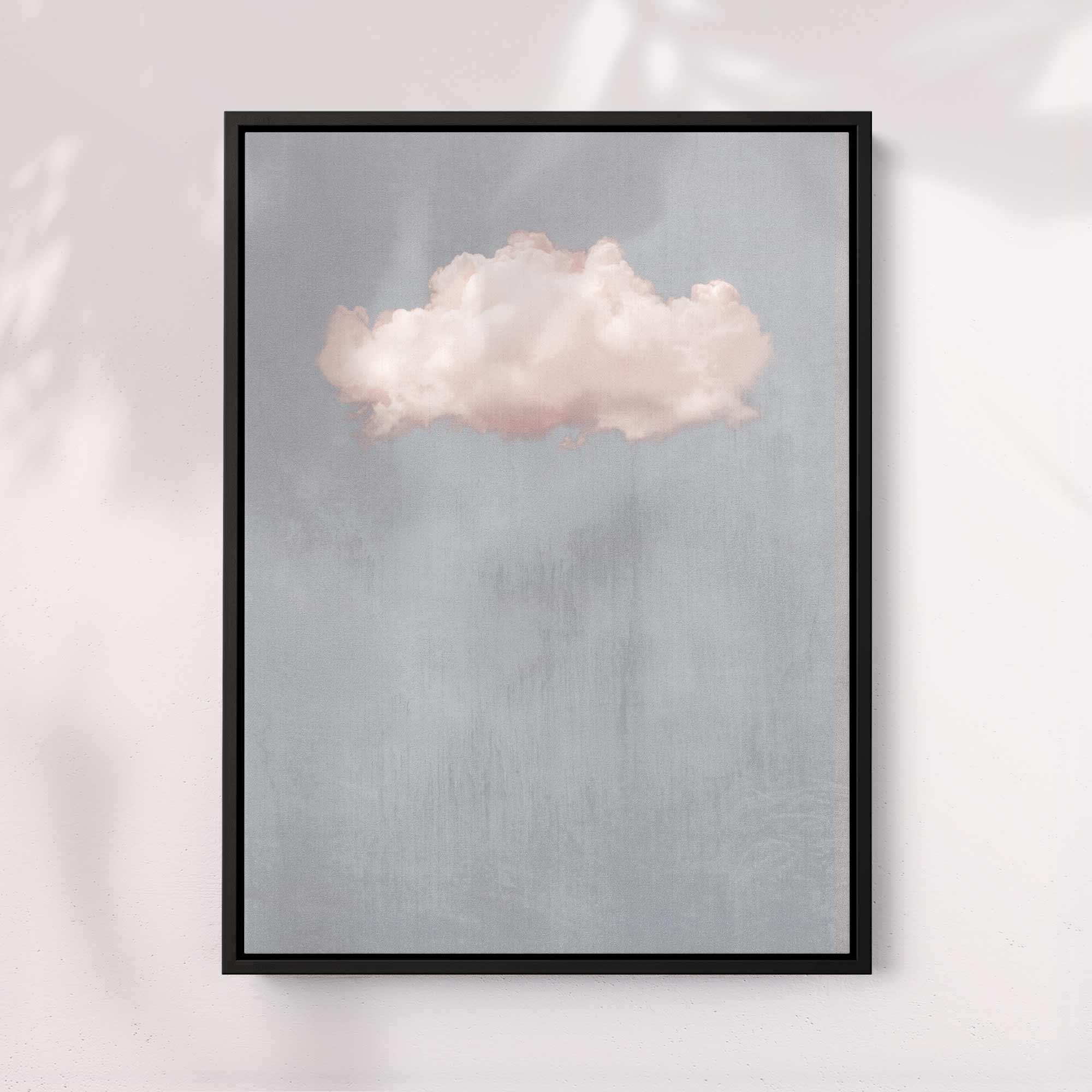 VINTAGE CLOUD PALE BLUE & PINK PRINT - Minimalist and Surreal Art
