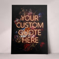 VINTAGE FLORAL NEON CUSTOM QUOTE PRINT - Personalized Art with Soul
