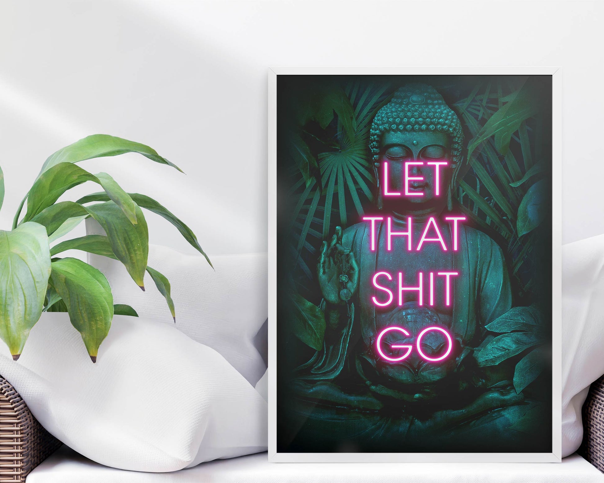 "Let That Shit Go" Print | Zen Humor Art for Any Space