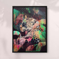 Jungle Leopard Print | Vibrant Maximalist Art with Bold Leopard Design

