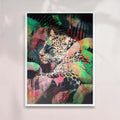 Jungle Leopard Print | Vibrant Maximalist Art with Bold Leopard Design

