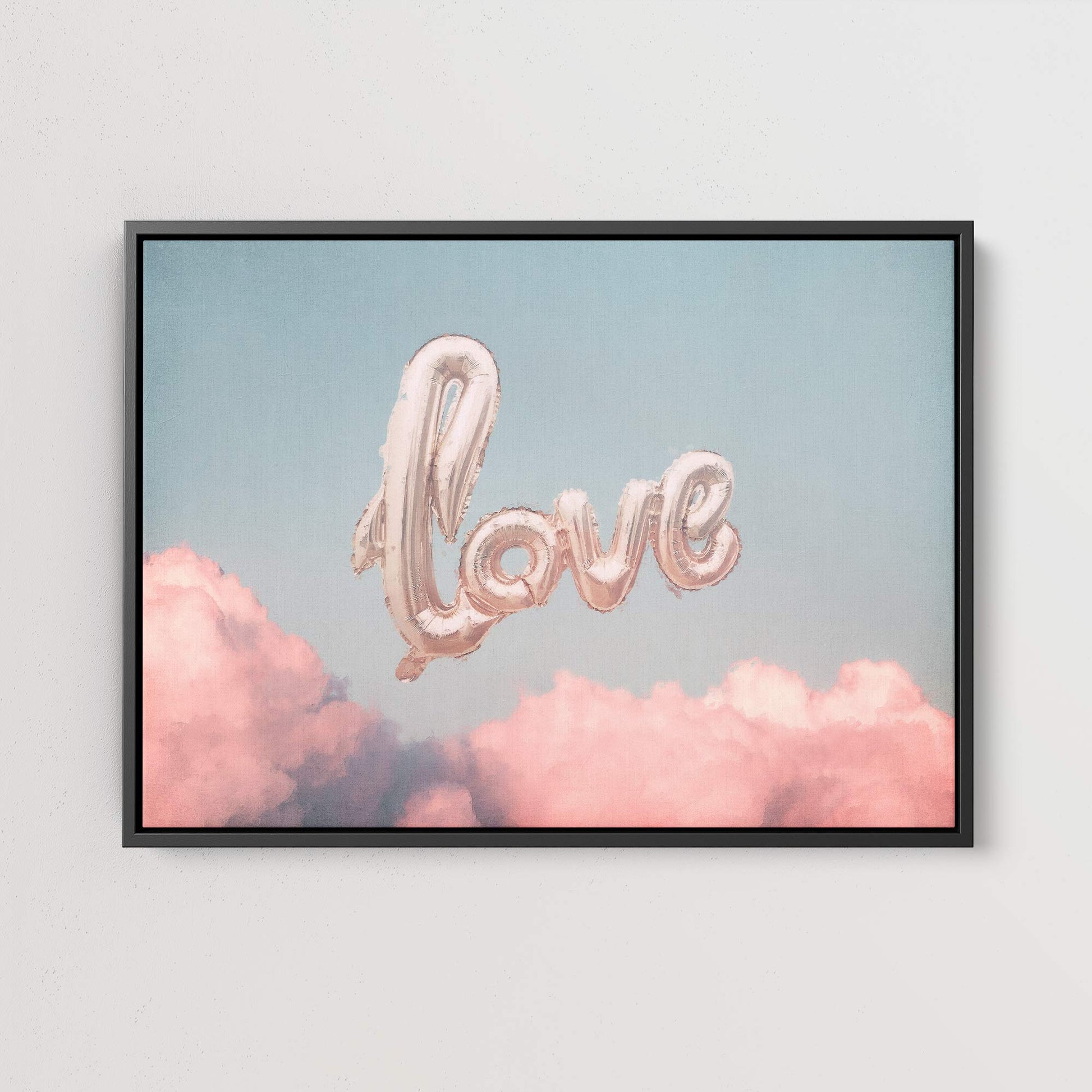 gold love clouds wall art