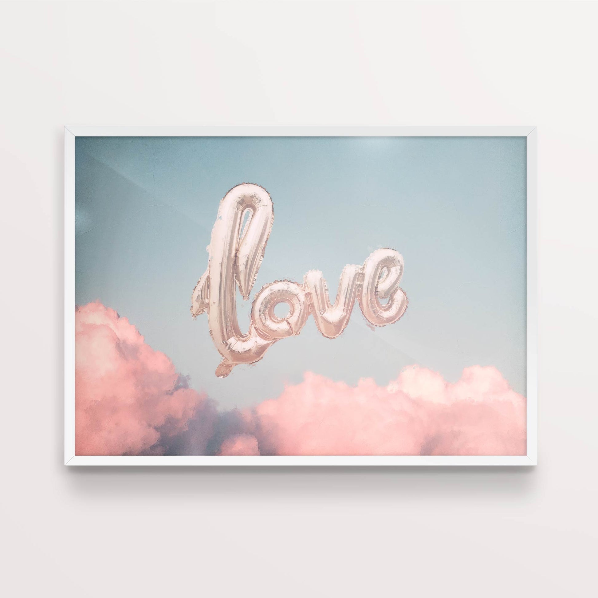 gold love framed art print