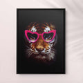 TIGER WITH THE PINK GLASSES PRINT - Bold and Playful Statement Art