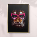 TIGER WITH THE PINK GLASSES PRINT - Bold and Playful Statement Art