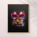 TIGER WITH THE PINK GLASSES PRINT - Bold and Playful Statement Art