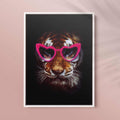 TIGER WITH THE PINK GLASSES PRINT - Bold and Playful Statement Art