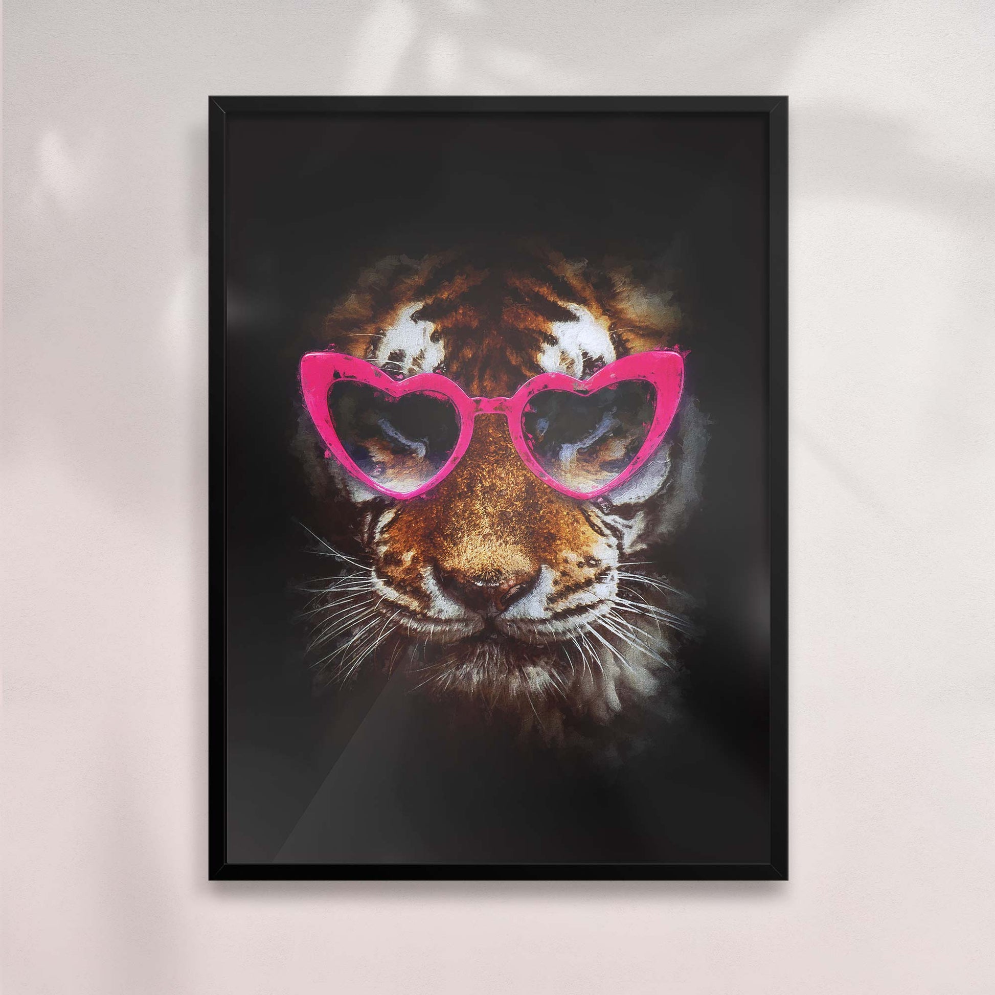 TIGER WITH THE PINK GLASSES PRINT - Bold and Playful Statement Art