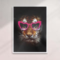 TIGER WITH THE PINK GLASSES PRINT - Bold and Playful Statement Art