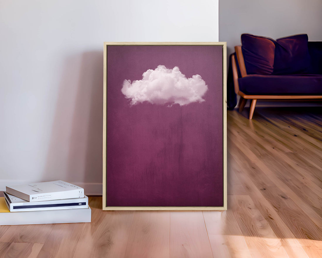 ROUGE RED CLOUD PRINT - Captivating Minimalist Cloud-Inspired Art