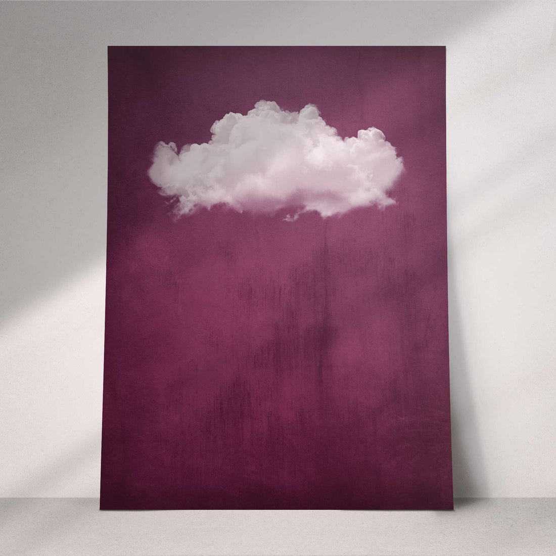 ROUGE RED CLOUD PRINT - Captivating Minimalist Cloud-Inspired Art