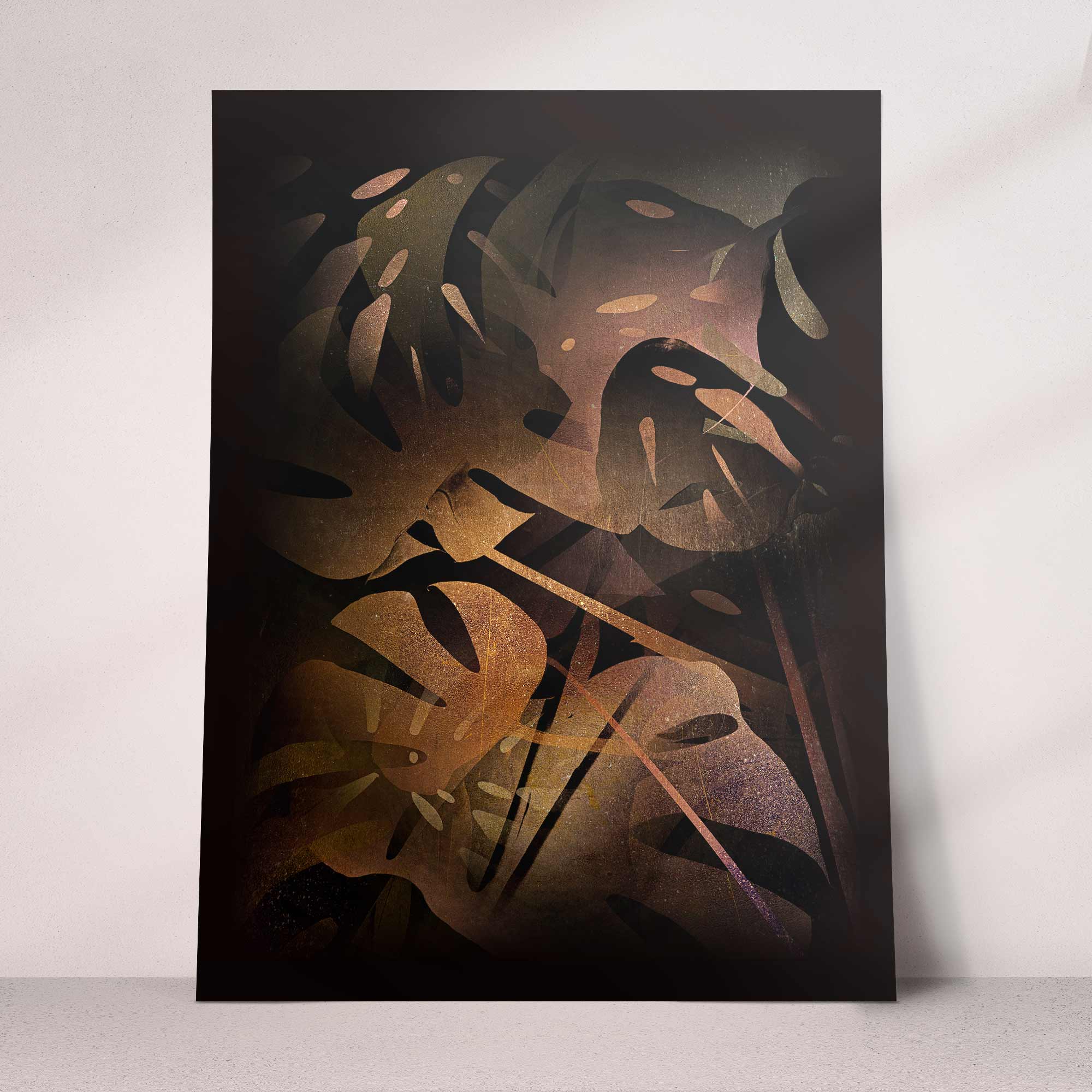 Abstract Monstera Print | Modern Botanical Wall Art