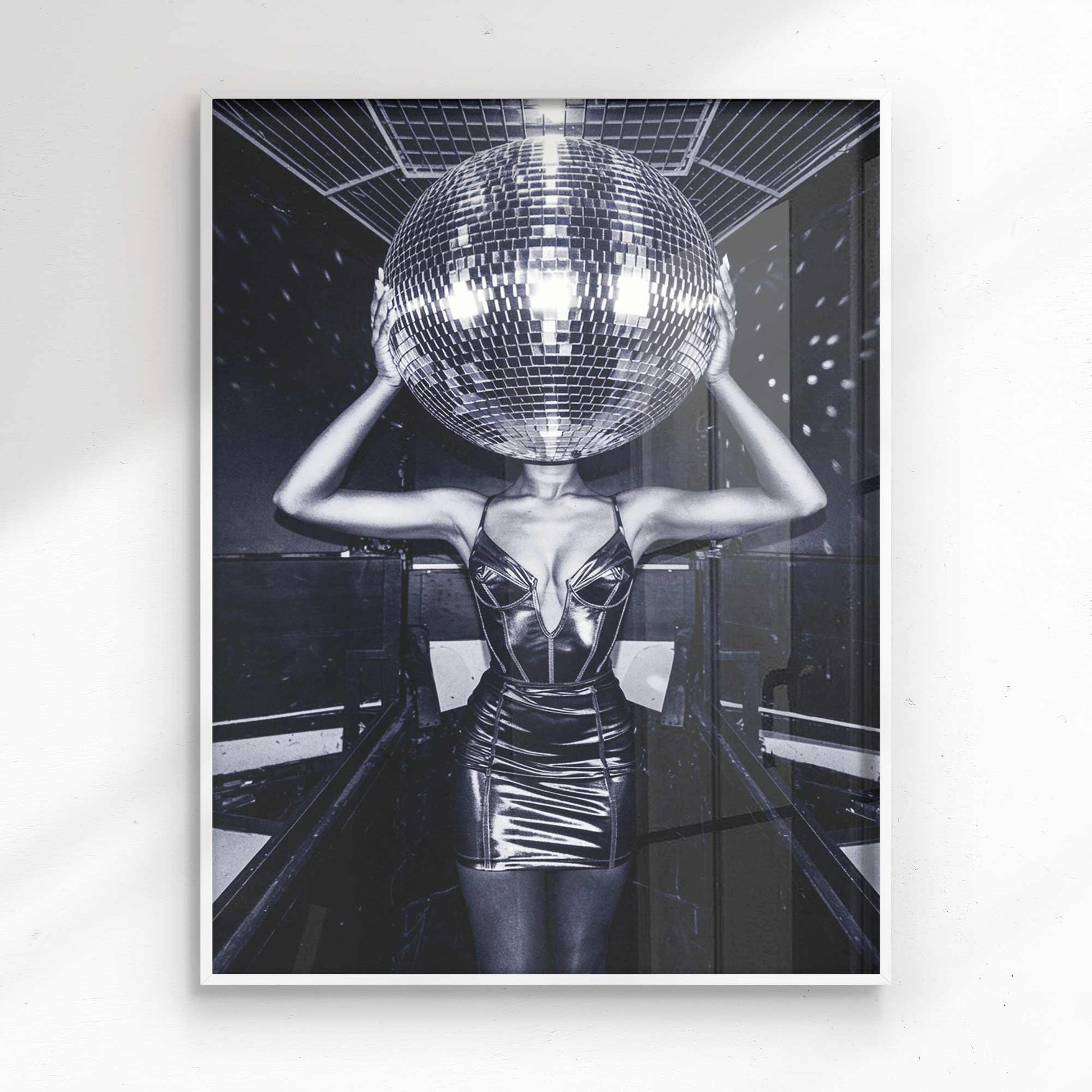 Glitter Ball Art Print for trendy decor