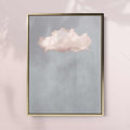 VINTAGE CLOUD PALE BLUE & PINK PRINT - Minimalist and Surreal Art
