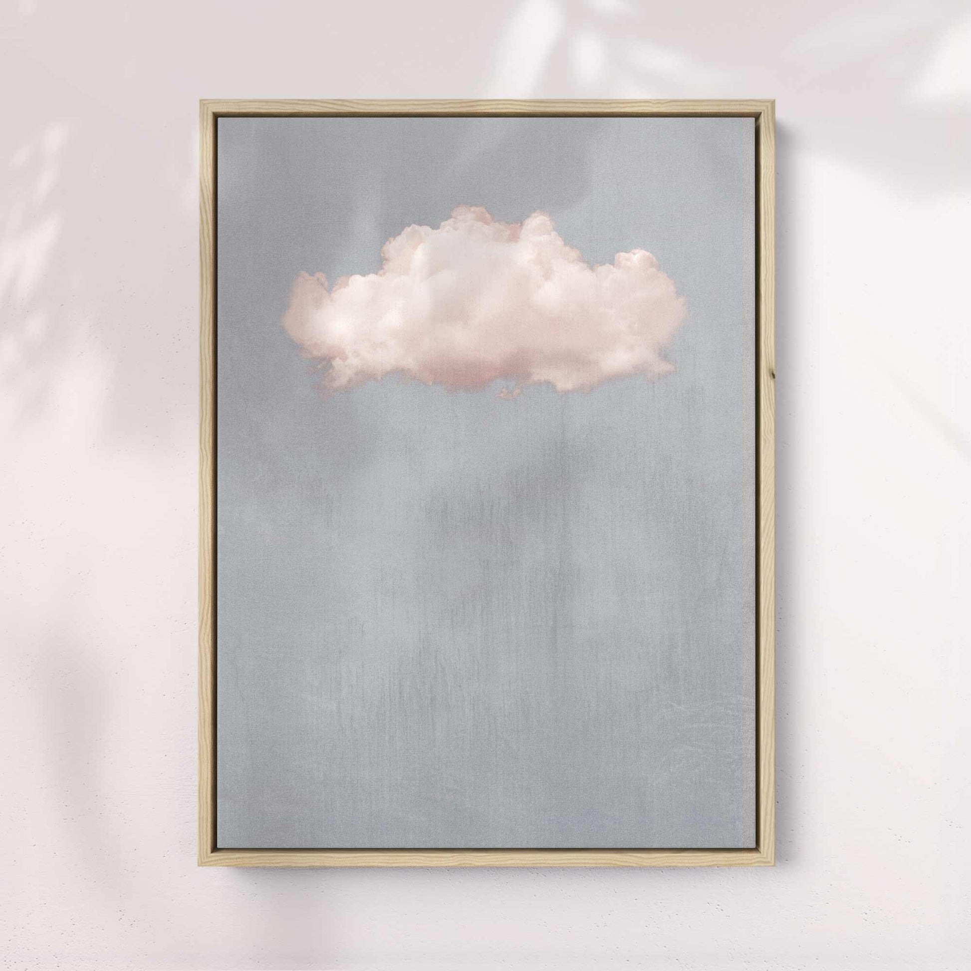 VINTAGE CLOUD PALE BLUE & PINK PRINT - Minimalist and Surreal Art
