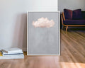 VINTAGE CLOUD PALE BLUE & PINK PRINT - Minimalist and Surreal Art
