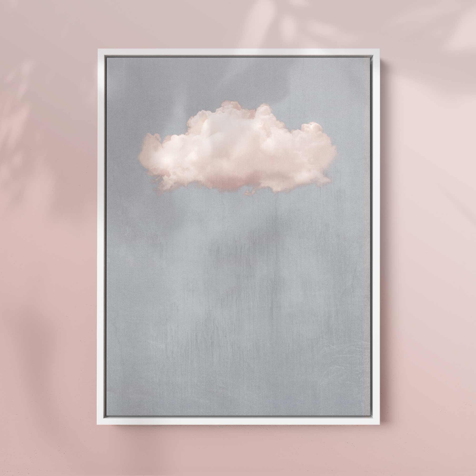 VINTAGE CLOUD PALE BLUE & PINK PRINT - Minimalist and Surreal Art
