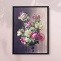 VINTAGE ROSE BOUQUET DRIP PRINT - Fusion of Classic Charm