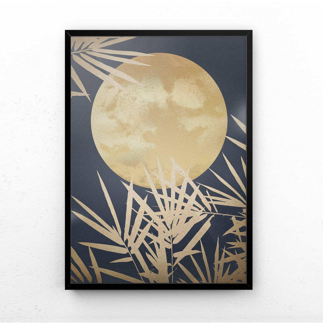 Gold Moon Print | Tranquil Wall Art with Nature-Inspired