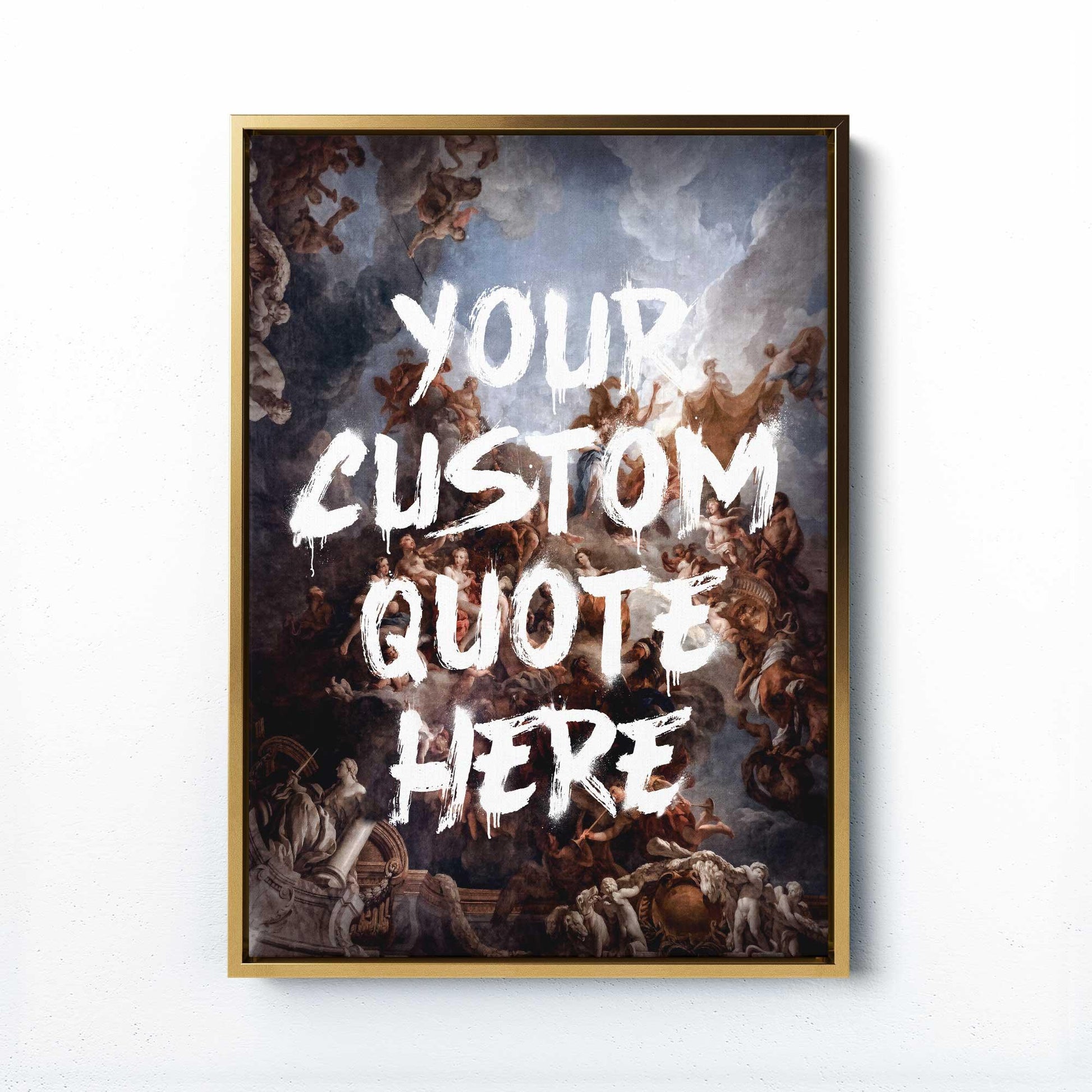 Rococo Graffiti Custom Quote Print | Personalized Wall Art Design

