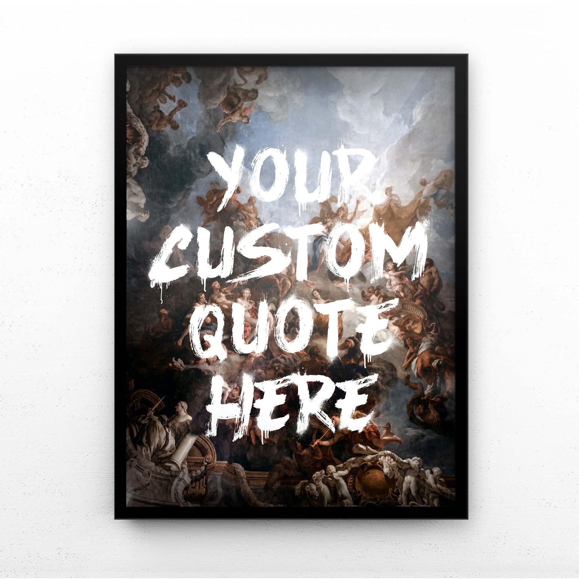 Rococo Graffiti Custom Quote Print | Personalized Wall Art Design

